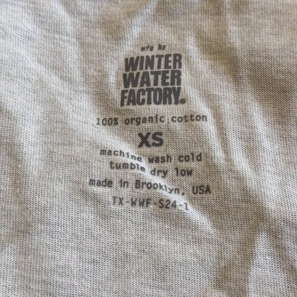 Winter Water Factory Dress Copenhagen Green Fossil Print LS Organic Cotton XS - Picture 5 of 16